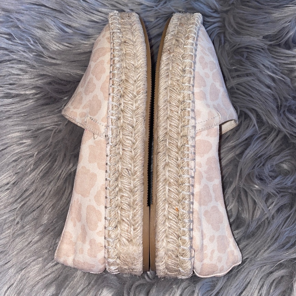 EUC Splendid Laney Animal Print Ivory Cheetah Espadrille Flats Size 8.5 - Picture 4 of 9